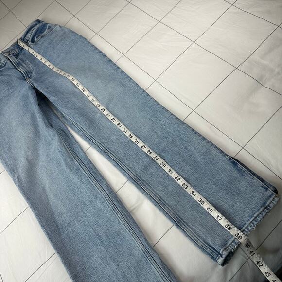 Abercrombie & Fitch Jeans Womens 28 Short Blue 90s Straight Curve Love High Rise - Picture 11 of 12